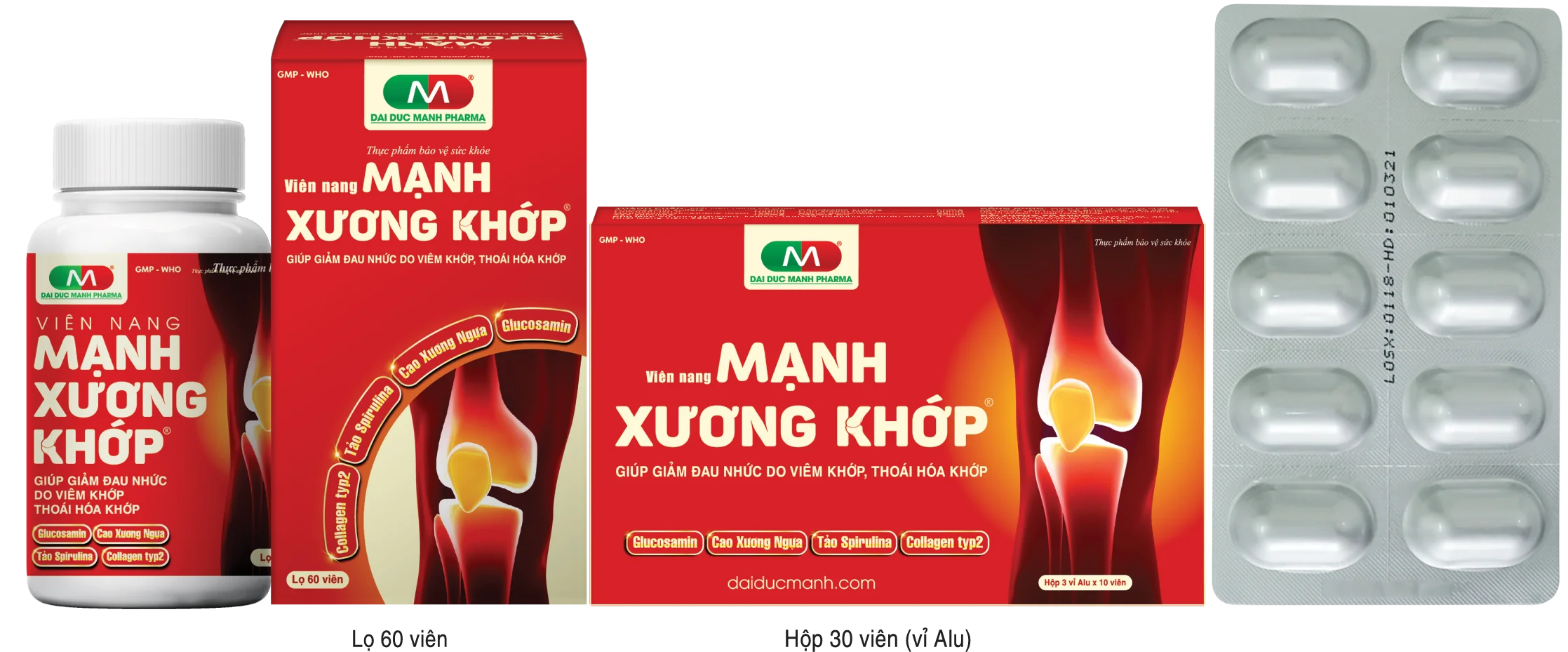 Viên nang mạnh xương khớp  [lọ 30v]